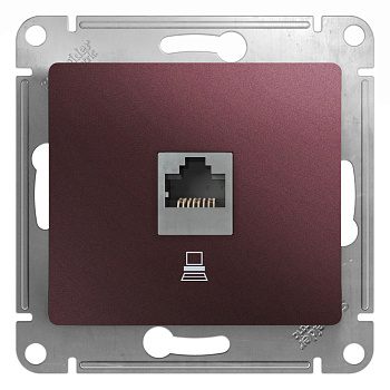 Systeme Electric Glossa Баклажановый Розетка компьютерная RJ45 кат.5E