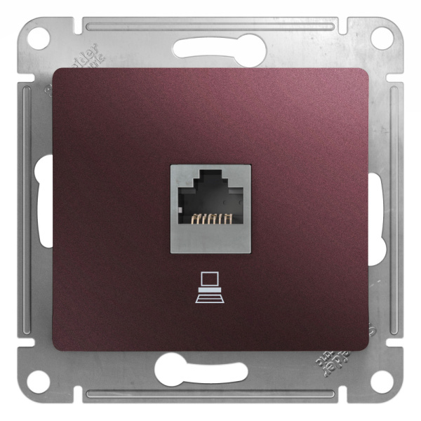 Systeme Electric Glossa Баклажановый Розетка компьютерная RJ45 кат.5E