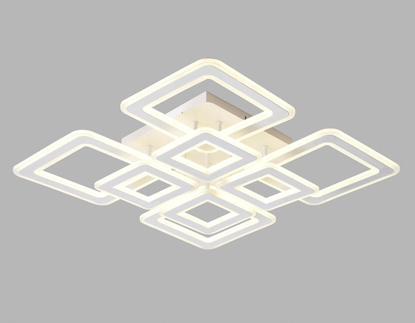 Купить Ambrella Потолочный светодиодный светильник с пультом FA868/4+4 WH белый 276W 3000K-6400K 820*820*120 (ПДУ РАДИО 2.4G)