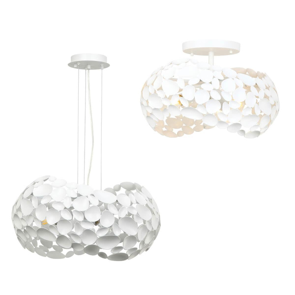 Favourite 2011-3PC люстра 2в1 металлический каркас окрашен в белый матовый цвет, светильник с системой 2в1 - потолочный или подвесной