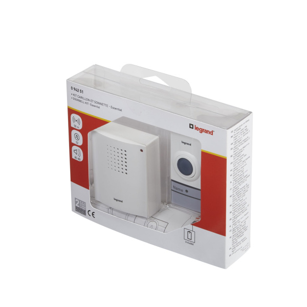 Купить Legrand Звонок беспроводной - комплект "Стандарт" - 32 рингтона - дальность 50 м - цвет белый 094251