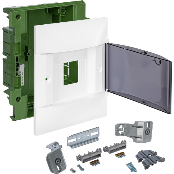 Купить Legrand Practibox S Пластиковый щиток Встраиваемый (в полые стены) 1X4 Дымчатая дверь 134574