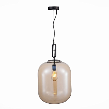 ST Luce SL1050.413.01 Светильник подвесной Черный/Коньячный E27 1*40W