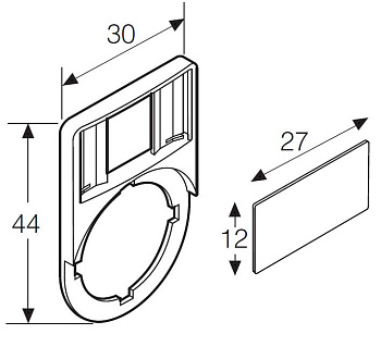 ABB MA6-1061 Шильдик для держателя (кнопочные посты) 1SFA611930R1061