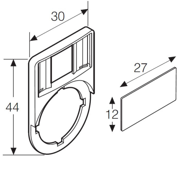 ABB MA6-1061 Шильдик для держателя (кнопочные посты) 1SFA611930R1061