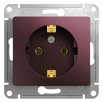 Systeme Electric Glossa Баклажановый Розетка с/з