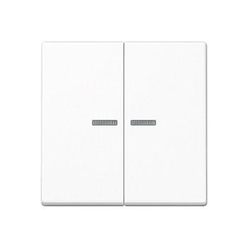 JUNG Клавиша для KNX кнопки, 2 группы, с окошком термопласт белый A102KO5BFWW