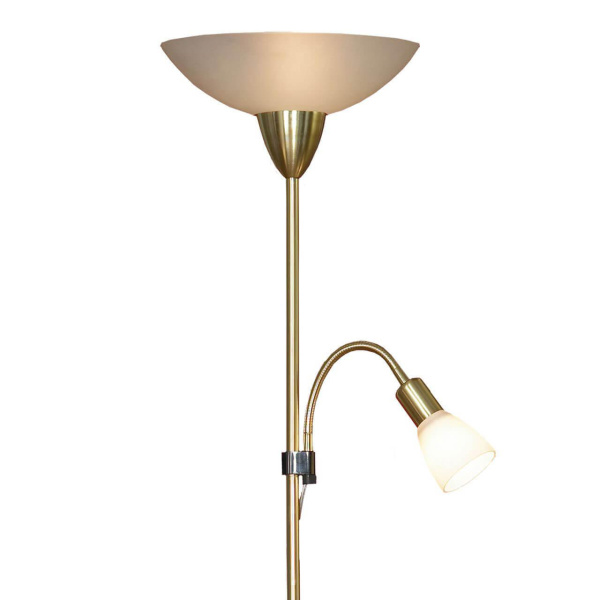 Купить Lussole LGO Металл Матовое золото /  Стекло Торшер Е27+Е14 GRLSP-0018