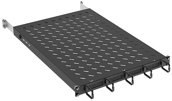 IEK ZPAS ITK Полка стационарная 19" 1U органайзер щетовой 120кг 850мм черный ZP-FS05-U-1U-89