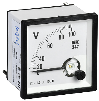 IEK Вольтметр Э47 100В кл. точн. 1,5 96х96мм