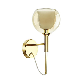 Odeon Light 4697/1W ODL20 377 золотой/янтарный Бра E14 1*40W LEVA