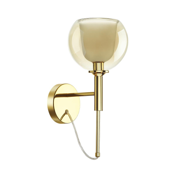 Odeon Light 4697/1W ODL20 377 золотой/янтарный Бра E14 1*40W LEVA