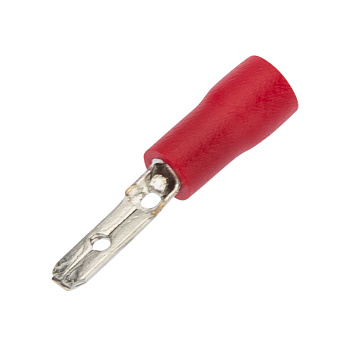 Клемма плоская изолированная штекер - 2.8мм 0.5-1.5мм² (РПи-п 1.5-(2.8)) красный Rexant 08-0311