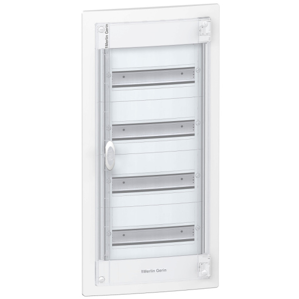 SE Pragma Бокс встраиваемый 52мод (4р) 396x810x127 прозрачная пластиковая дверь PRA24413