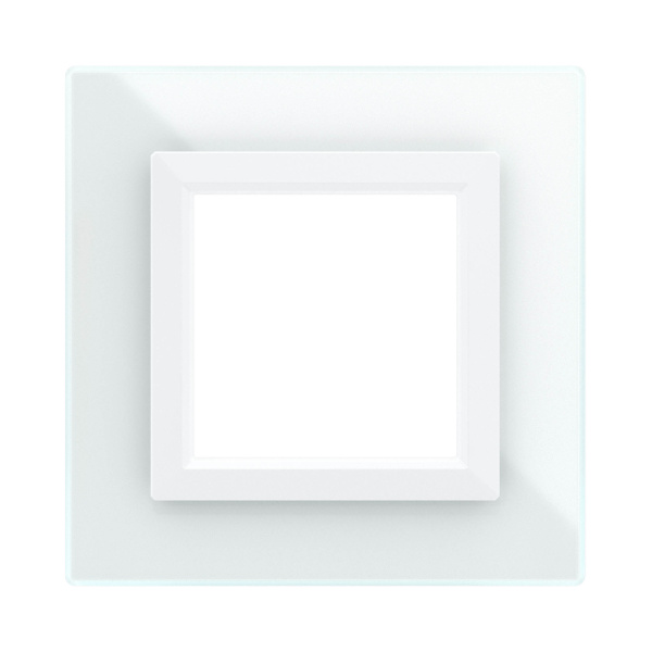 Купить DKC Рамка из натурального стекла,  "Avanti", белая, 1 пост (2 мод.)