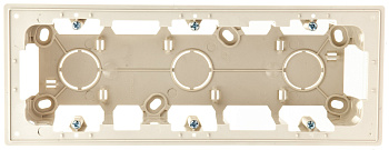 Simon 24 Слоновая кость Коробка монтажная для накладного монтажа на 3 модуля 2400753-031