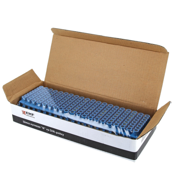 Купить EKF PROxima Шина "0" N (6х9мм) 8 отверстий латунь синий нейлоновый корпус комбинированный