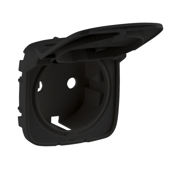 Legrand Valena ALLURE Антрацит Накладка розетки с/з с крышкой 754848