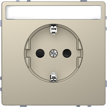 SE Merten D-Life Сахара Розетка 16А с/з и полем для надписи MTN2302-6033