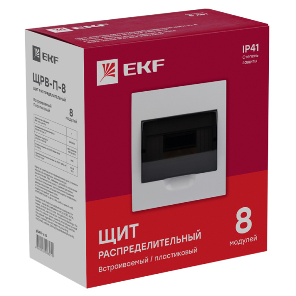 Купить EKF PROxima Щит распред. встраиваемый ЩРВ-П- 8 IP41