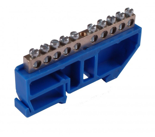 Hegel Шина _N_ 63.06.DIN Шина "N" на 6 присоединений 63А на изоляторе под DIN-рейку