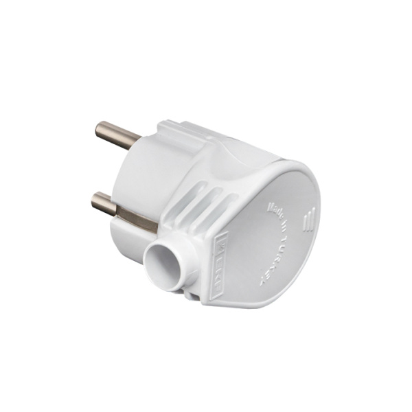 Купить EKF PROxima Вилка угловая усиленная с заземлением белая 16А 250В