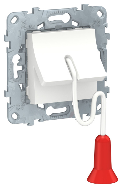 Купить SE Unica New Бел Выключатель со шнуром 1 м, без фиксации, сх. 1 NU522618