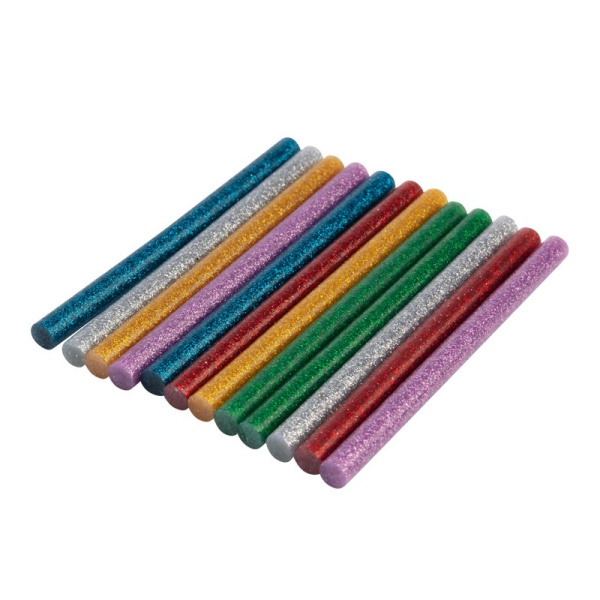 Клей малый 7/100мм Цветной с Блестками (12шт/уп) Блистер Rexant 09-1025