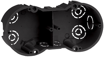 IEK Коробка КМ40007 установочная 2х местная для твердых стен 141x70x45 (с саморезами)