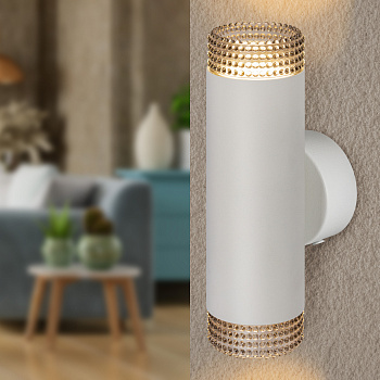 ЭРА Светильник настенный WL50 WH/BK 2*GU10 2*12Вт IP20 белый, черный