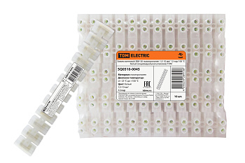 TDM Зажим винтовой ЗВИ-30 полипропилен 1,5-10мм2 12пар 100°С белый (индивидуальная упаковка) SQ0510-0045