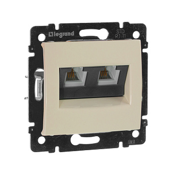 Legrand Valena Крем Розетка ТЛФ 2-ая 774339