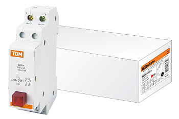 TDM Выключатель кнопочный c фиксацией и индикацией ВК-47M 1НО;1НЗ красный SQ0214-0016