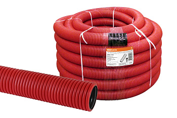 TDM Труба гофрированная двустенная ПНД d 40 с зондом (20 м/уп.) красная SQ0413-2040