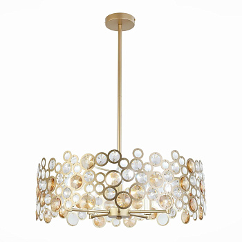 ST Luce SL1172.203.05 Светильник подвесной Золото/Золото, Прозрачный E14 5*60W