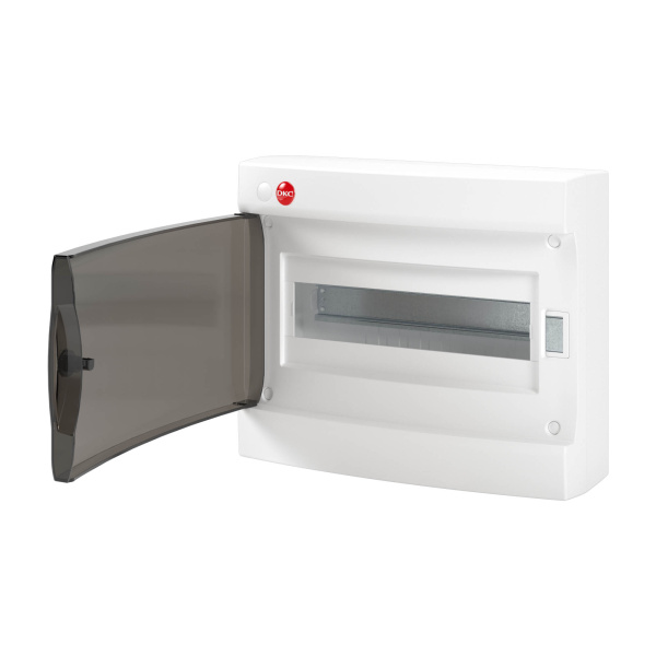 Купить DKC Щиток настен.с двер.12мод.,IP41,бел.,с клем.блок.1х87512 и замком