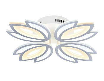 Ambrella Потолочный светодиодный светильник без пульта FA455/4 WH белый 80W 3000K/6400K 530*530*90 (Без ПДУ)