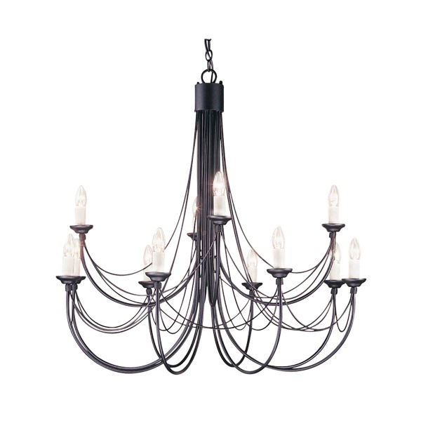 Natural Concept CARISBROOKE Люстра CB12-BLACK Natural Concept CARISBROOKE Люстра CB12-BLACK