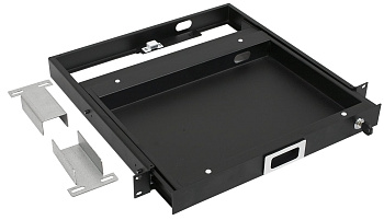 IEK ZPAS ITK Полка выдвижная клавиатурная 19" 1U 400мм черный ZP-SS05-K-1U-45
