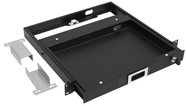 IEK ZPAS ITK Полка выдвижная клавиатурная 19" 1U 400мм черный ZP-SS05-K-1U-45