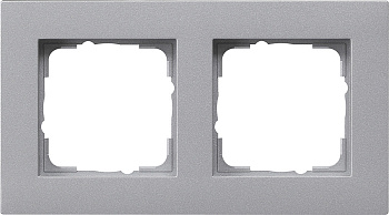 Gira E2 Алюминий Рамка 2-ая заподлицо 0212255