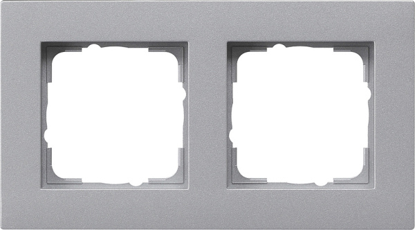 Gira E2 Алюминий Рамка 2-ая заподлицо 0212255
