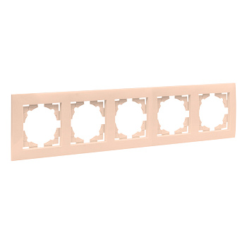 EKF PROxima Валенсия рамка 5-местная кремовая