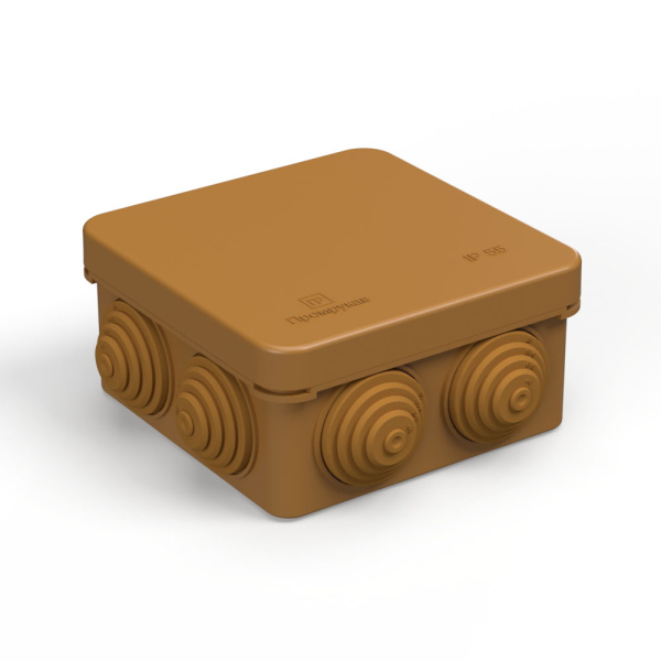 Промрукав Коробка распределительная 40-0210-8001 для о/п безгалогенная (HF) бук 80х80х40 (105шт/кор)