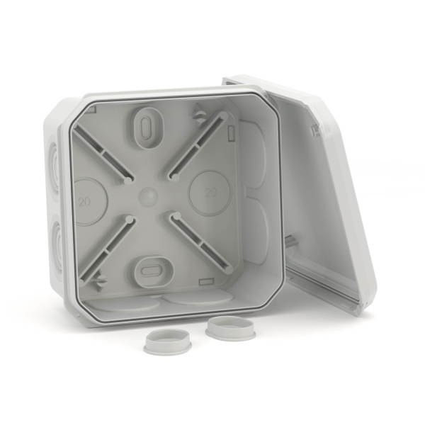 Купить DKC Коробка ответвительная с 8+2 кабельными вводами д.20/20мм,IP55,85х85х40мм