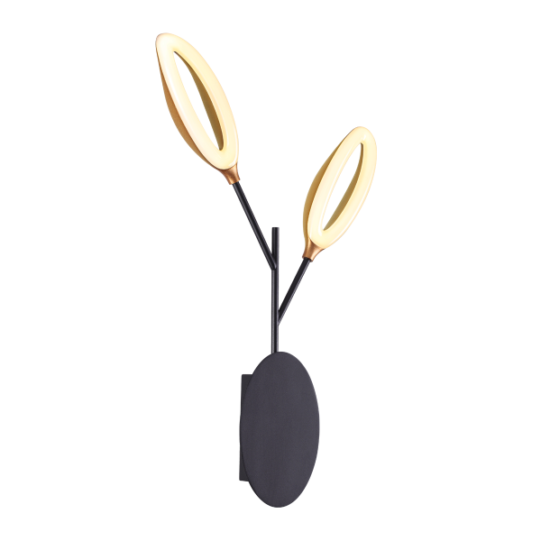 Купить Odeon Light 3903/14WL ODL20 25 черный/золотистый/металл Настенный светильник LED 4000K 14W 220V GARDENA