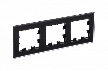 Systeme Electric AtlasDesign Nature Матовое стекло черный Рамка 3-ая