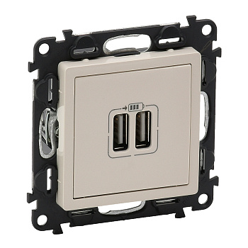 Legrand Valena LIFE DIY Сл.кость Розетка 2-ая USB 240В/5В 1500мА 753512