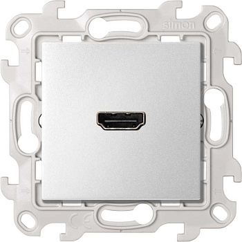 Simon 24 Алюминий Розетка HDMI v1.4 2411094-033