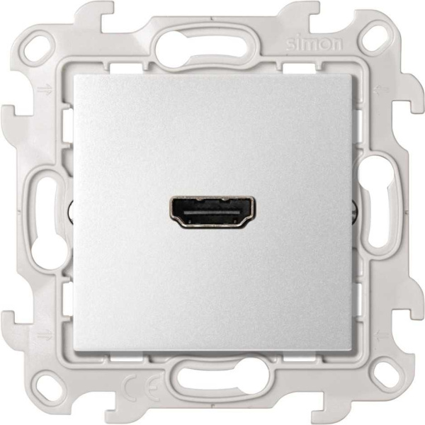 Simon 24 Алюминий Розетка HDMI v1.4 2411094-033